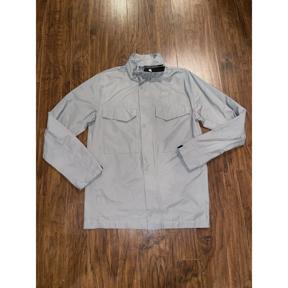 Nike Sportswear Men’s M65 Woven Full Zip Jacket Size Small S Gray CZ9922-029
